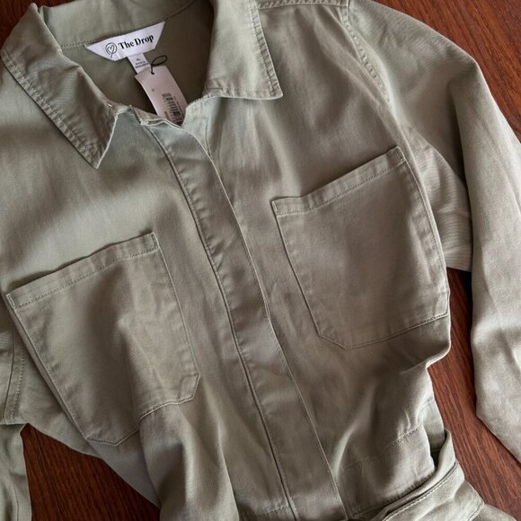 NWT The Drop Women's Karla Utility Vintage Short Jumpsuit Size XL Utilitarian - Picture 8 of 16